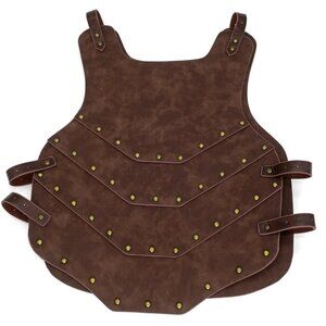 Viking Warrior Chest Armor Medieval PU Faux Leather Vest LARP Medieval Cosplay